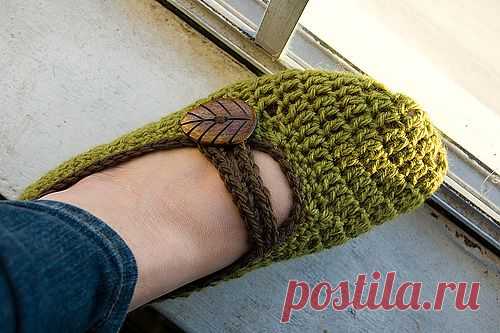 Мэри Джейн Тапочки «ohmygoodknits! / / Вязание крючком и блог