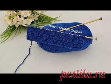 Простой и стильный узор для вязания жилета, кардигана, свитера и детского одеяла