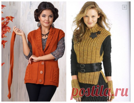 Как создать стильный образ с помощью вязанного жилета: Красиво и просто | Для женщин 45+ | Яндекс Дзен