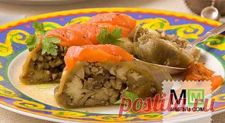 Баклажаны с чесночной начинкой - кулинарный рецепт. Миллион Меню