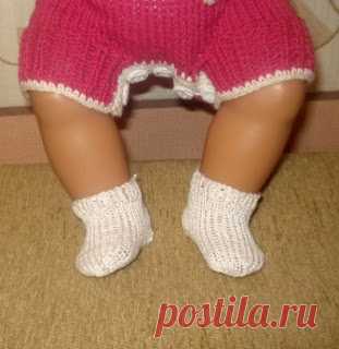 Носочки спицами для Беби Борна