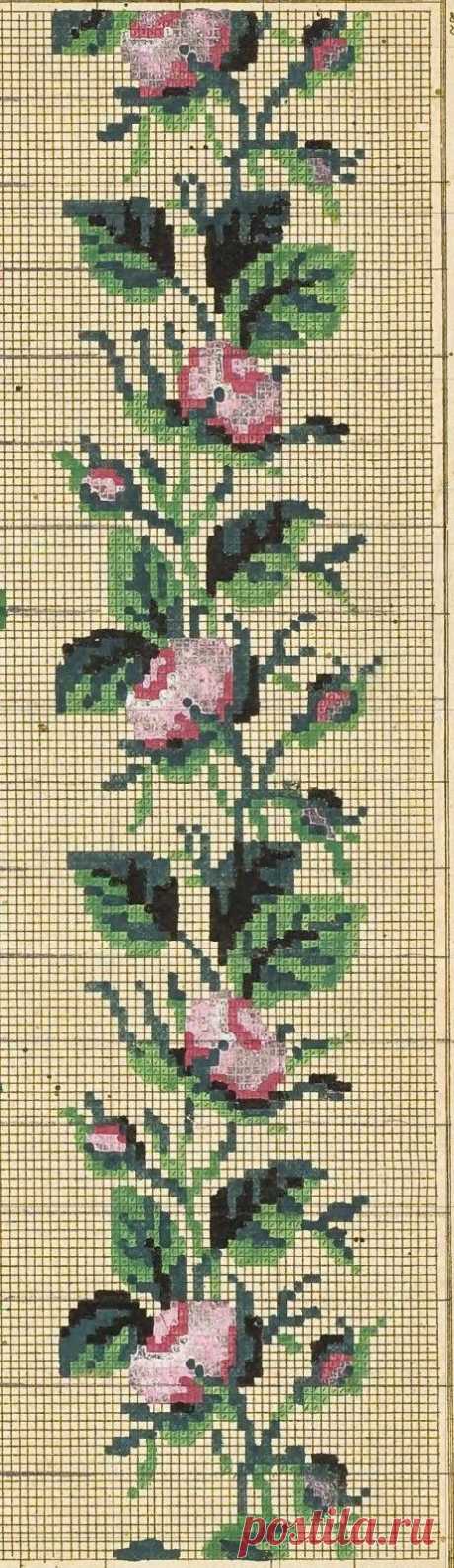 (687) Lepa starinska šema. | Berlin Woolwork Patterns