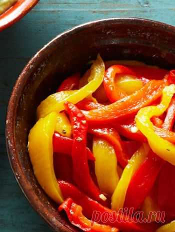 Перец печеный консервированный - Овощи на зиму