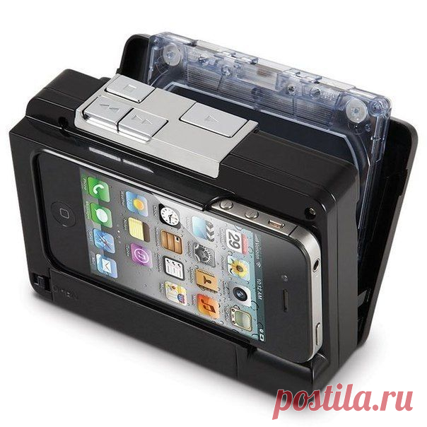 Устройство для перезаписи старых кассетных записей в iPhone. / Занимательная реклама
