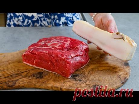Не могу перестать готовить говядину с беконом! Просто и очень вкусно!