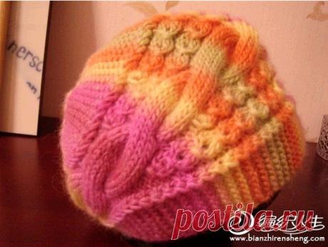 &gt;Шапочка вязаная от ободка