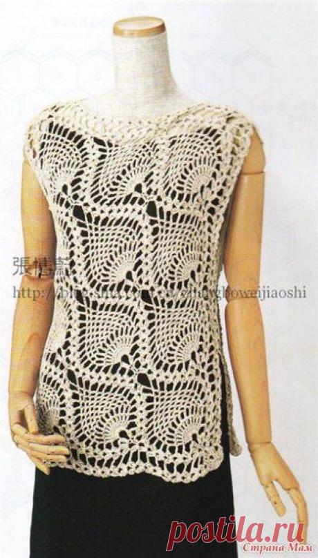 Топ-накидка с &quot;ананасами&quot;