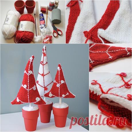 Как связать ёлку спицами. Описание и мастер-класс