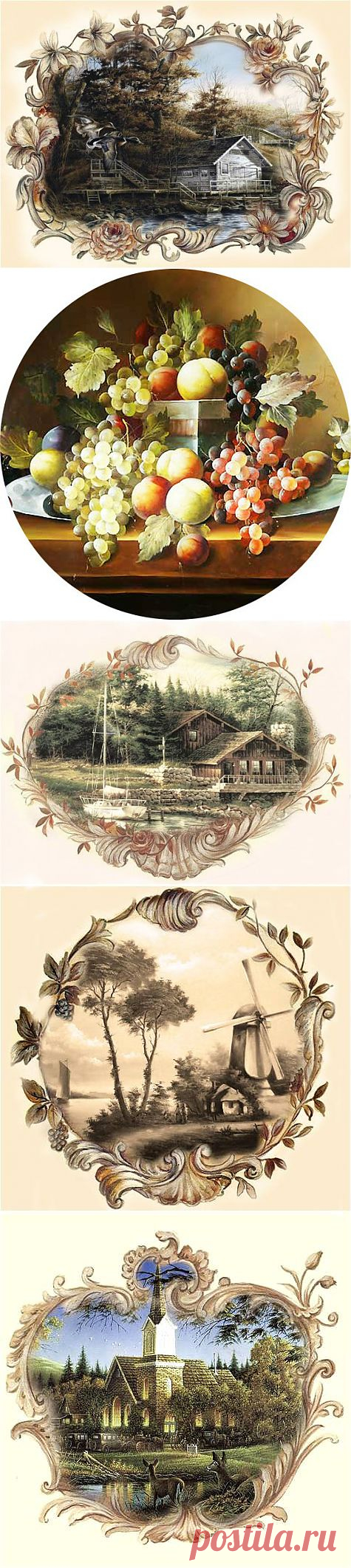 Круглые картинки для декупажа / Картинки для декупажа / PassionForum - мастер-классы по рукоделию