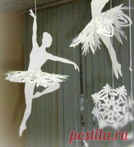 Изящные балерины: трафареты для Нового года - Glamly.ru - сайт о моде и стиле