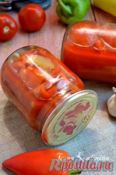 Сладкий перец в томате на зиму - рецепт с фото Сладкий перец в томате - очень вкусная заготовка на зиму. Невероятно ароматный перчик! Томат можно использовать для приготовления борщей и подлив. Рекомендую! Расчет дан на 4 пол-литровые баночки перца. Ингредиенты