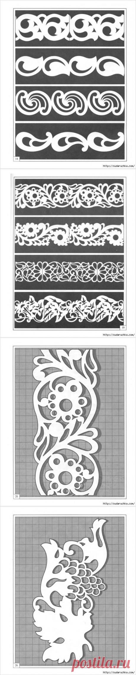 Трафаретные бордюры.