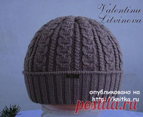 ЧУДЕСНЫЙ КОМПЛЕКТ : Мужская шапка и шарф спицами. Работы Валентины Литвиновой