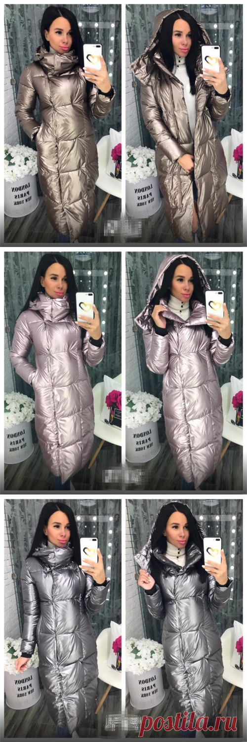 ✵Пальто с металлическим блеском купить недорого