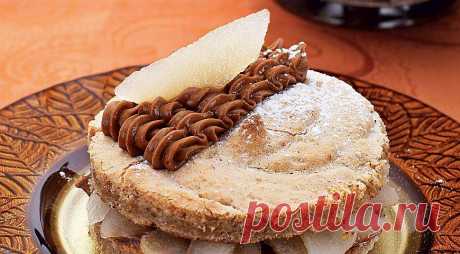 Шоколадно-ореховое пирожное с грушами, пошаговый рецепт с фото