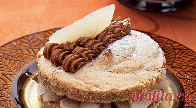 Шоколадно-ореховое пирожное с грушами, пошаговый рецепт с фото