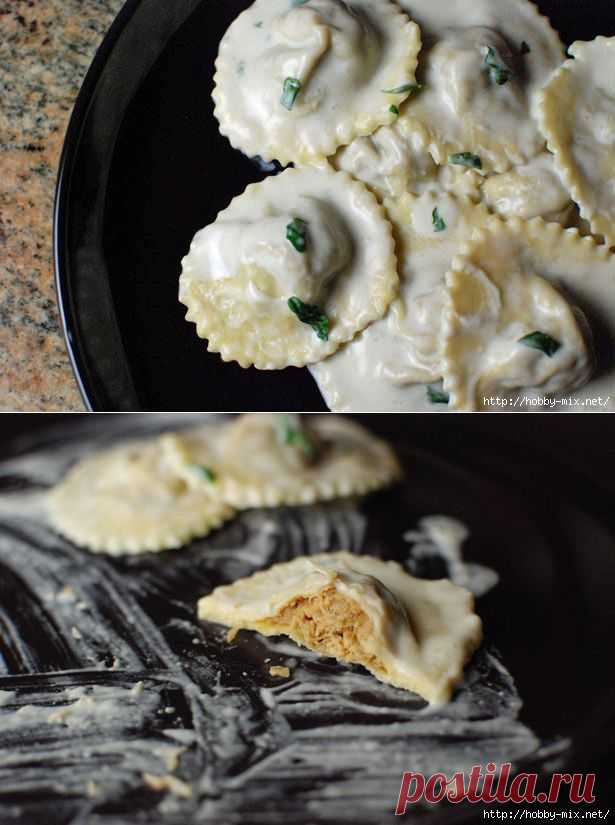 Равиоли с курицей терияки. Пошаговый рецепт с фото.