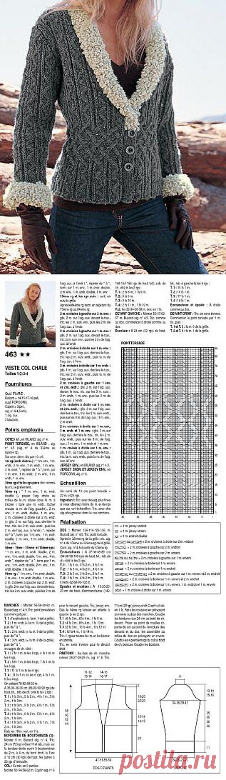 Жакетик с "меховым" воротником.