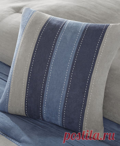 Madison Park Collins Faux-Suede 7-Pc. Comforter Set, Queen - Macy's