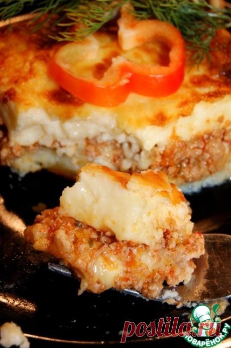 Картофельно-мясная запеканка с кремом бешамель.