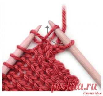 Лекция 12. Прибавление/убавление по краю полотна и в середине - Помощь в вязании - Страна Мам