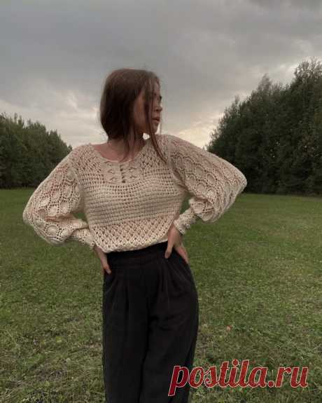 ажурная рубашка из пима хлопка