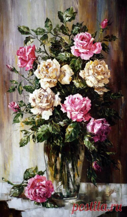 Художник Ольга Ивлева|Цветочные натюрморты