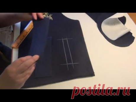 Карман в листочку на трикотаже