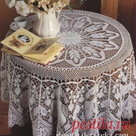 Скатерти спицами и крючком. Вещи вязаные своими руками для дома | Я Хозяйка
