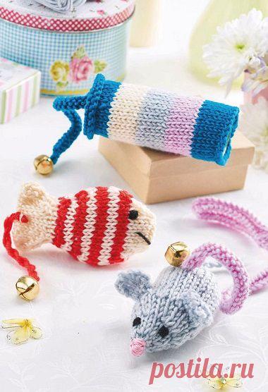 Вязаные игрушки для кошек | DAMские PALьчики. ru