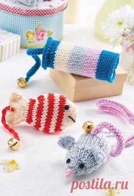 Вязаные игрушки для кошек | DAMские PALьчики. ru