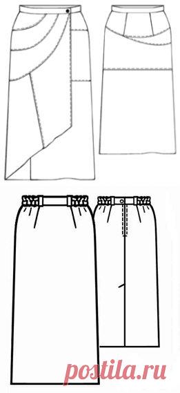 Выкройки юбки бесплатно.