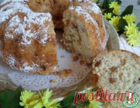 Кекс-бабка с яблоками и изюмом – кулинарный рецепт