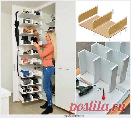 Организация хранения обуви в шкафу