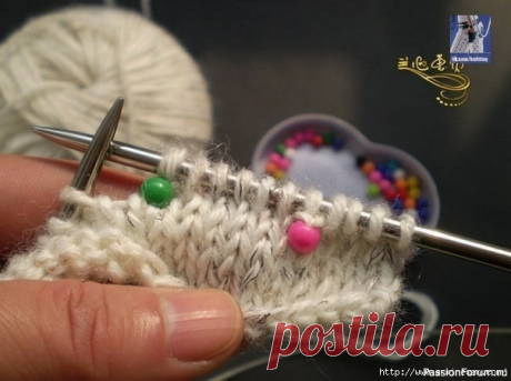 Вязание на спицах с бусинами | Вязание для мужчин спицами. Схемы вязания