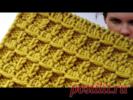 Эффектный, секционный узор для ваших изделий✔knitting pattern.