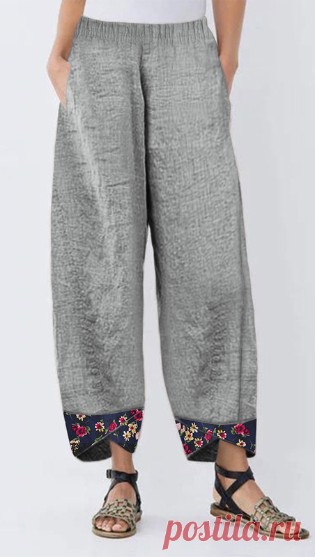 Plus Size Women's Harem Pants Autumn Elastic Waist Casual Pants Vintage Floral Printed Trousers Female Loose Pantalon Palazzo #Widelegpants #Madewellstyle #Widelegpantsoutfit #Casualoutfits #Workoutfit #Casualfashion #Springoutfits #Lucyhalestyle #Widelegpantsoutfitsummer #Widelegpantsoutfitwork #Petitefashion #Petitestyle #Petiteoutfits #Pantsoutfitcasual Модная Одежда Для Девушек, Модные Брюки, Модные Наряды, Наряд С Льняными Брюками, Пошив Брюк, Брюки С Принтом, Тайские...