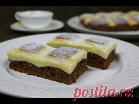 Пирог "Творожный красавчик / Стеганое одеяло" очень простой и вкусный.