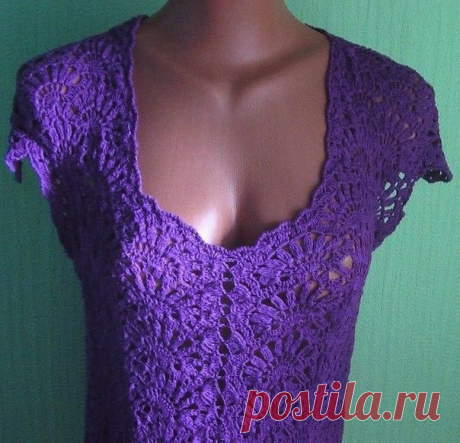 Кофточка ленточным кружевом / Вязание как искусство!