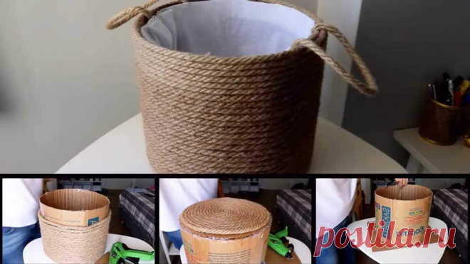 Создание идеи для вашей корзины для белья-Diy декоративный сад