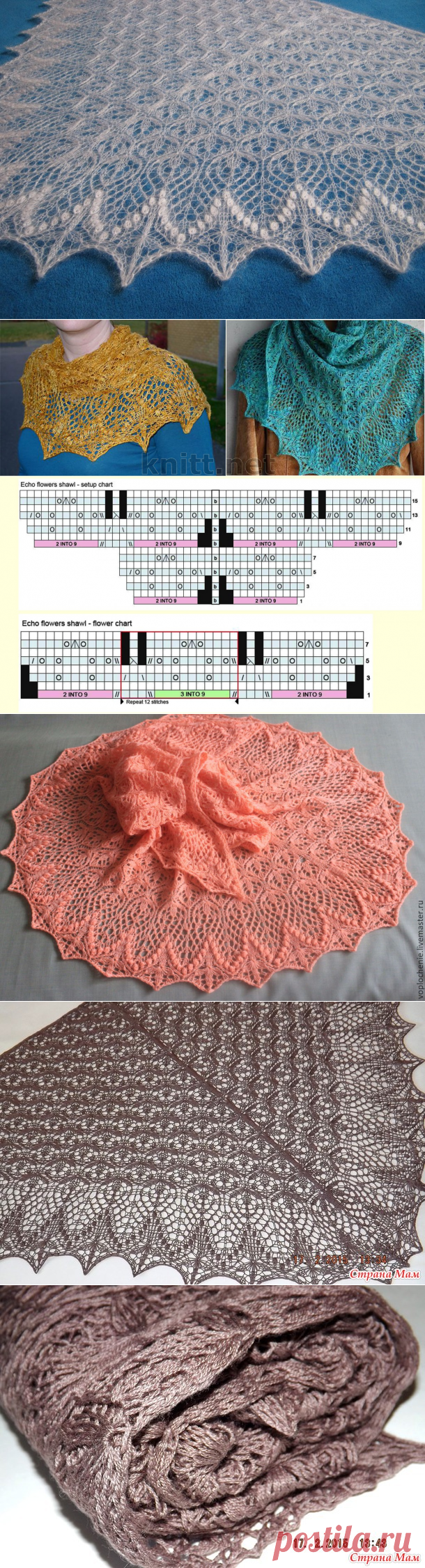 Шаль Цветочное Эхо (Echo FIower Shawl)