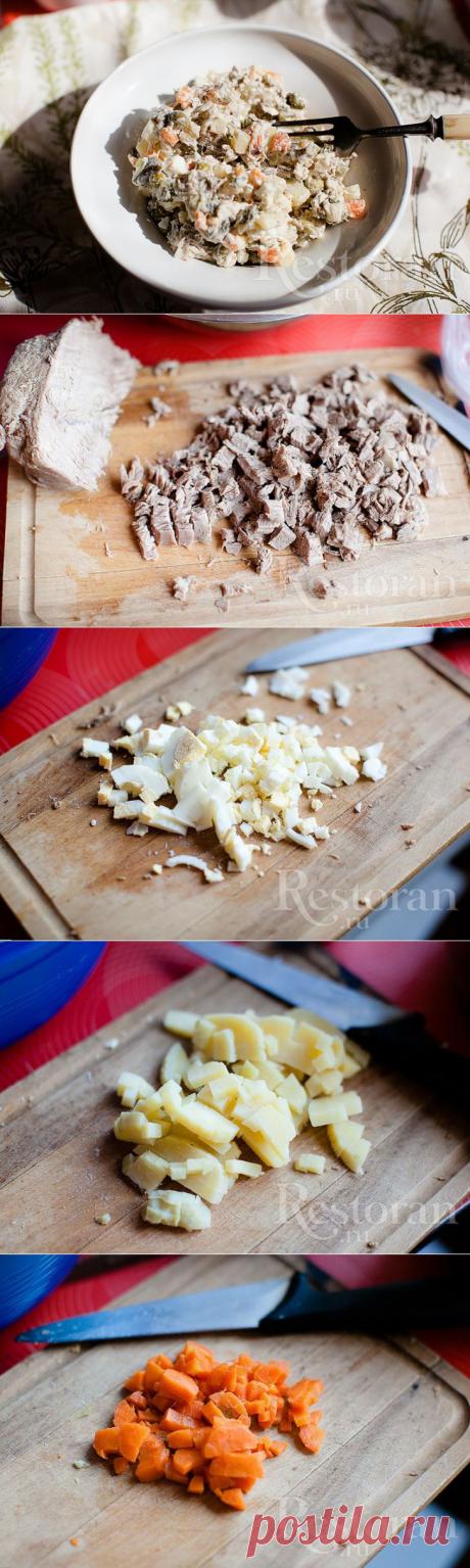 Рецепт: Оливье с говядиной