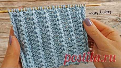 ОРИГИНАЛЬНАЯ Рельефная Резинка - Узор спицами / Rib Stitch Knit