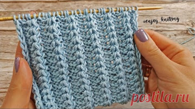 ОРИГИНАЛЬНАЯ Рельефная Резинка - Узор спицами / Rib Stitch Knit