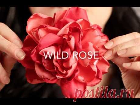 How To Make A Fabric Hair Flower | Beautiful Wild Rose!