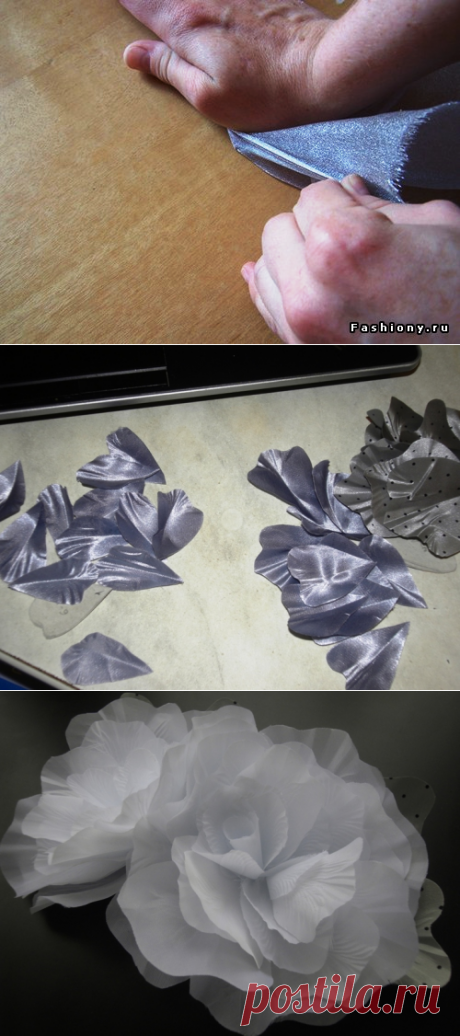 Остальное: мк по изготовлению цветов из ткани (цветы из такни, своими руками) » ProstoDelkino.com - поделки своими руками.