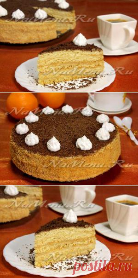 Приготовление домашнего песочного торта с заварным кремом: рецепт с фо