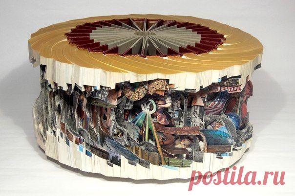 Скульптуры из книг, вырезанные скальпелем и хирургическими инструментами, от Brian Dettmer. / Удивительное искусство