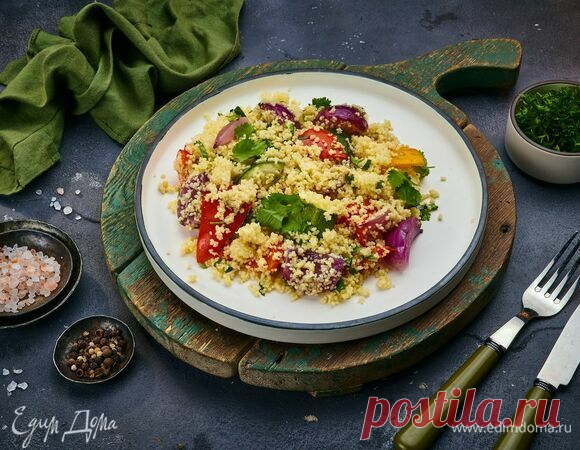 Салат из запеченных овощей с кускусом, пошаговый рецепт на 922 ккал, фото, ингредиенты - Miele
