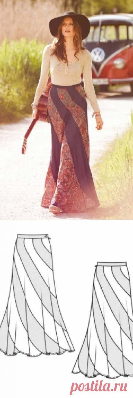 Юбка - выкройка № 133 из журнала 10/2013 Burda – выкройки юбок на Burdastyle.ru